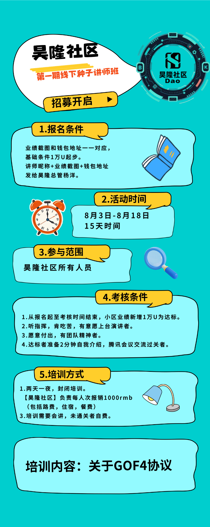 【昊隆社区】第一期线下种子讲师班   开始启动